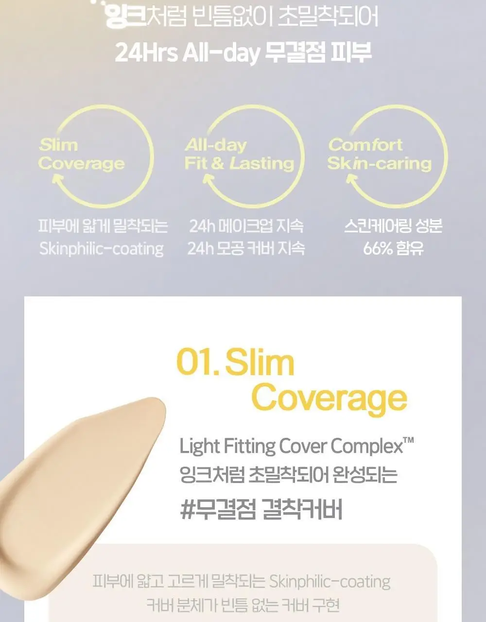 [NEW] 더페이스샵 잉크래스팅 파운데이션 슬림핏 뉴 15ml 상세페이지 17